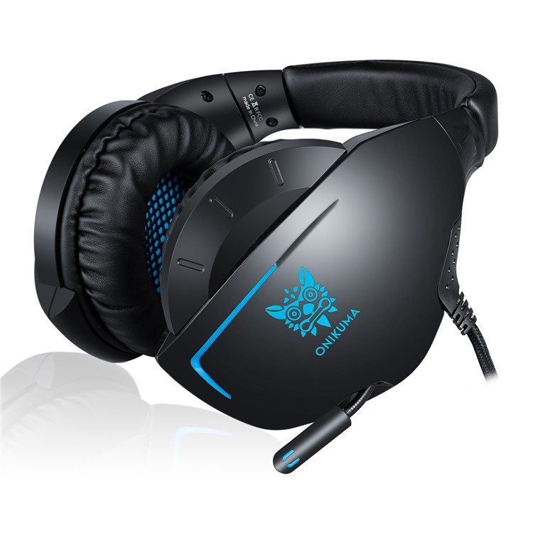 ONIKUMA K7 Gaming-Kopfhörer Mit Kabel Für PS4 Xbox One Computer PC-Spieler - Schwarz / Blau-2