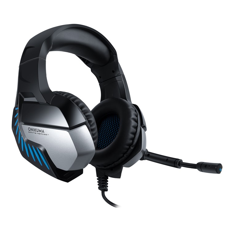 ONIKUMA K5 Pro Gaming-Headset Verdrahteter PS4-Kopfhörer Mit Noise Cancelling-Mikrofon Für PC-Laptop Xbox One - Schwarz / Blau-2