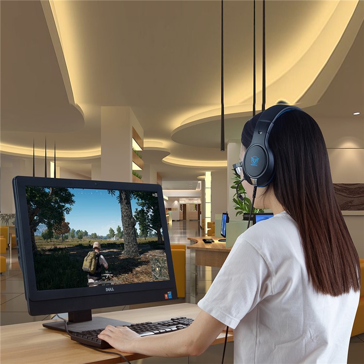 MASACEGON H-10 3,5-mm-Spiel-Gaming-Kopfhörer Kopfhörer-Kopfhörer Mit Mikrofon Für Laptop-Tablets - Blau-7