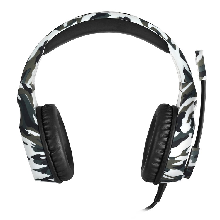BUTFULLAKE SL-180 Camouflage 3,5-mm-Spielkopfhörer Mit Mikrofon Für Tablet-Handy Laptop PS4 XBOX Etc - Grau-4