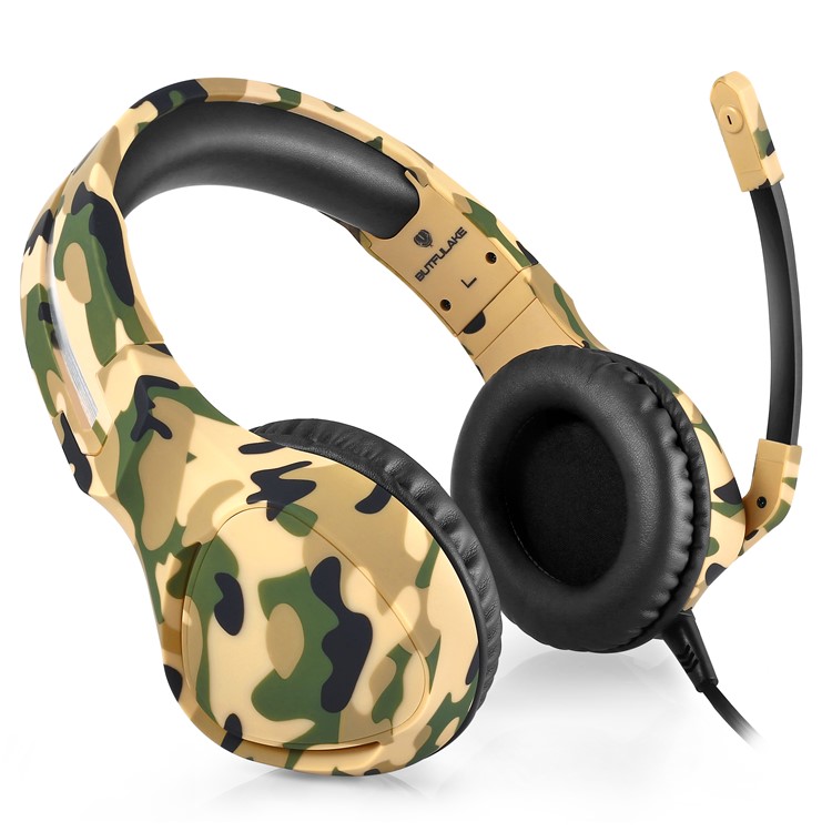 BUTFULLAKE SL-180 Juego De Auriculares De 3,5 Mm Con Micrófono Para Tableta, Computadora Portátil, PS4 XBOX, Etc. - Marrón-2