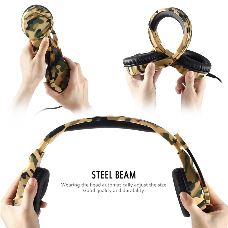 BUTFULLAKE SL-180 Juego De Auriculares De 3,5 Mm Con Micrófono Para Tableta, Computadora Portátil, PS4 XBOX, Etc. - Marrón-8