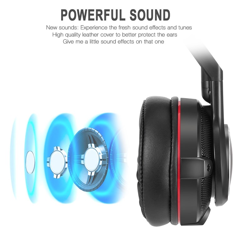 BUTFULLAKE SL-320 3,5-mm-Spielkopfhörer-Kopfhörer-Kopfband Mit Mikrofon-LED-Licht Für Laptop-Tablets-4