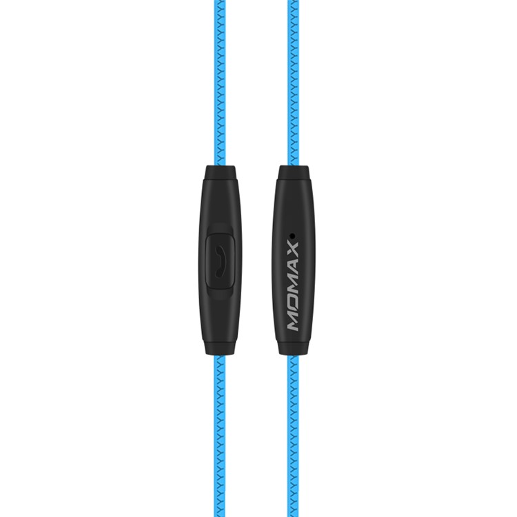 MOMAX Gaming Earbuds with Dual Mic 3.5mm In-ear Wired Earphones - Blue-2