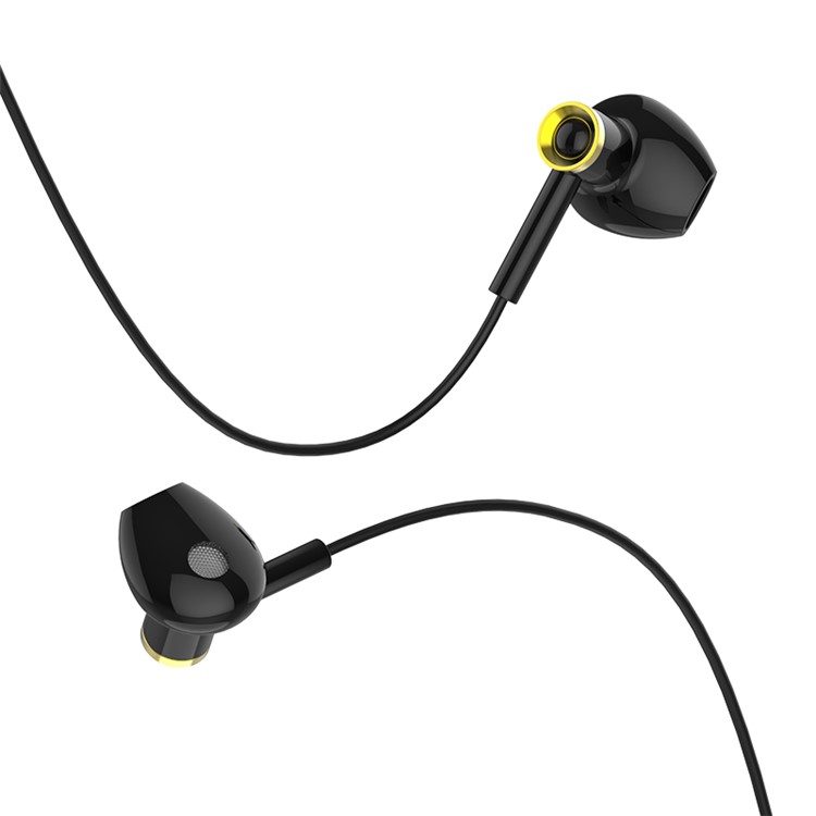 HOCO M47 Canorous Universal 3.5mm Wired In-ear Headphone with Mic for iPhone Samsung, etc - Black-2