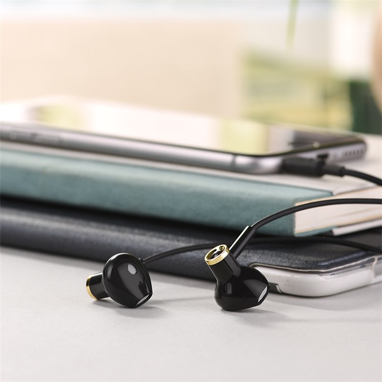 HOCO M47 Canorous Universal 3.5mm Wired In-ear Headphone with Mic for iPhone Samsung, etc - Black-5