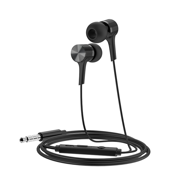 HOCO M54 Música Pura Universal 3,5 Mm Fones De Ouvido Com Fio Com Microfone - Preto-2