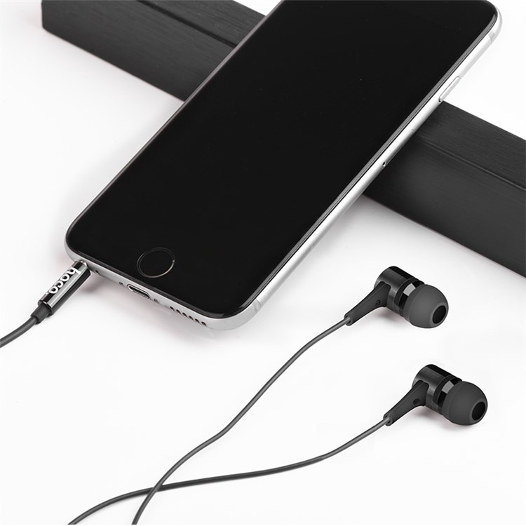HOCO M54 Música Pura Universal 3,5 Mm Fones De Ouvido Com Fio Com Microfone - Preto-3