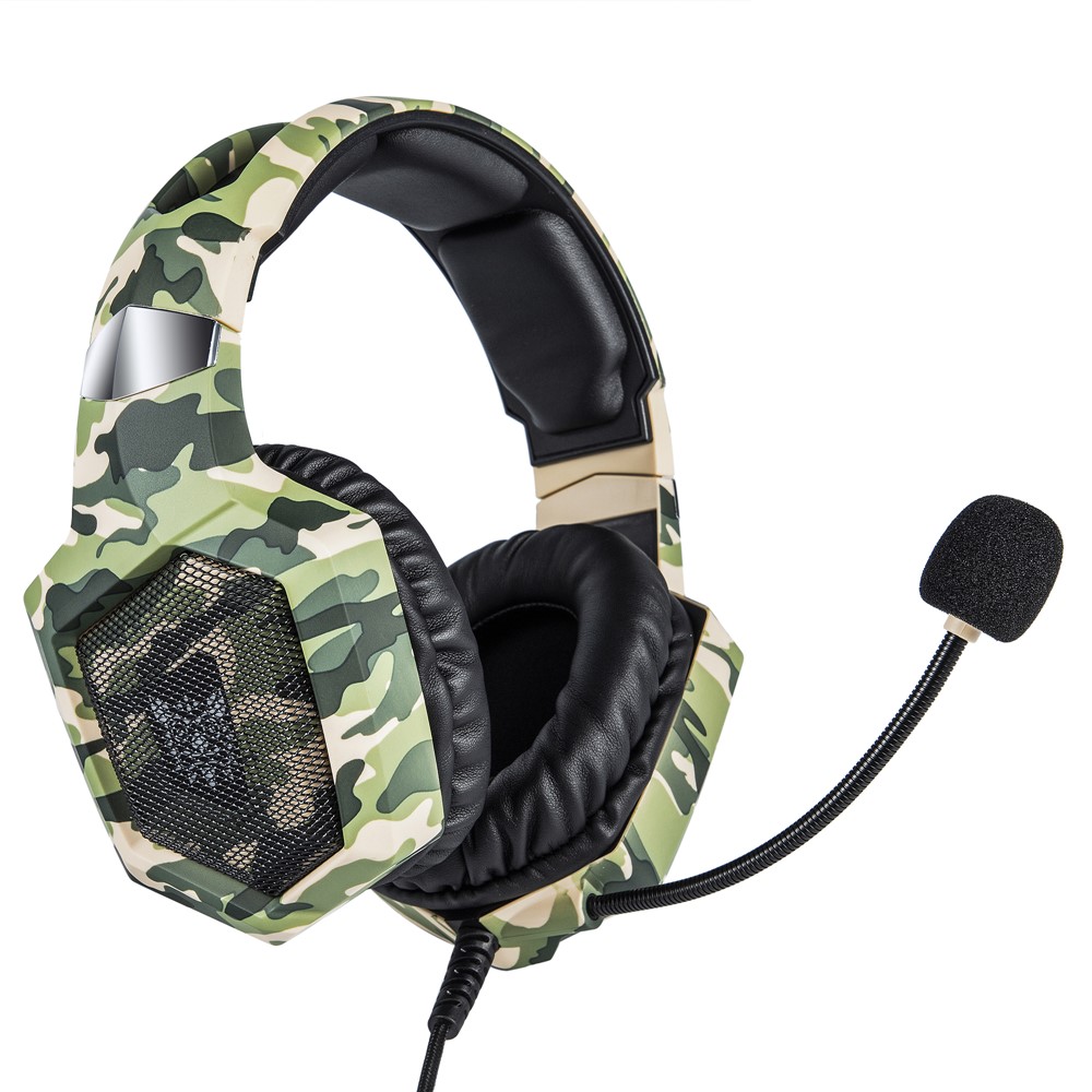 ONIKUMA K8 Camouflage Omnidirectional MIC USB Gaming Headset Wired Headphone - Green-13