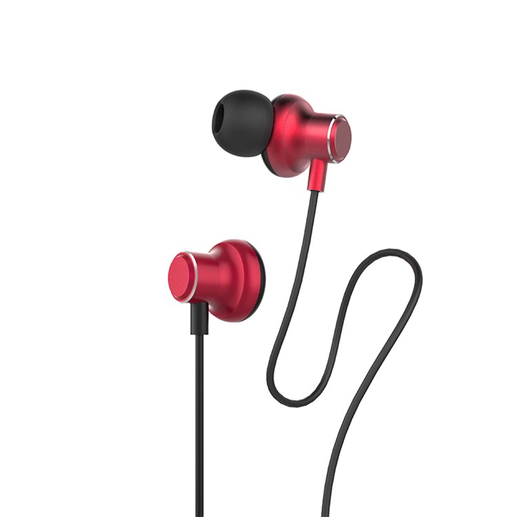 HOCO M44 Magic Sound Universal 3.5mm Wired Earphones with Microphone - Red-2