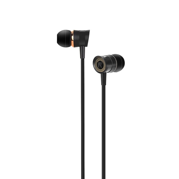 HOCO M37 In-ear Earphone Earbud Headphone HD Sound Bass 3.5mm Audio Jack Earphones with Microphone - Black-2
