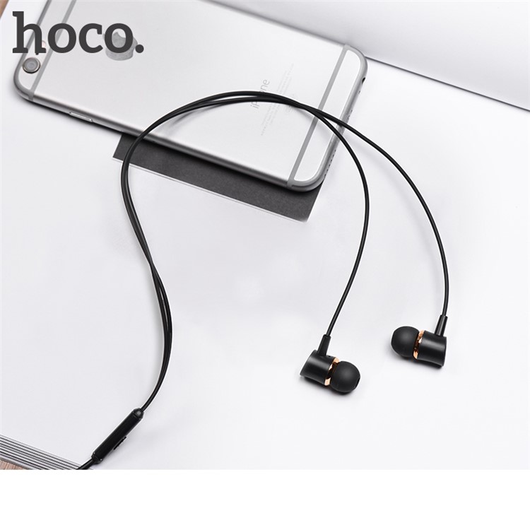 HOCO M37 In-ear Earphone Earbud Headphone HD Sound Bass 3.5mm Audio Jack Earphones with Microphone - Black-4