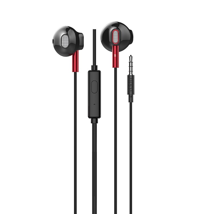 HOCO M57 Universal 3.5mm Wired Control Earphones with Mic HIFI Audio Stereo Headphone  - Black-1