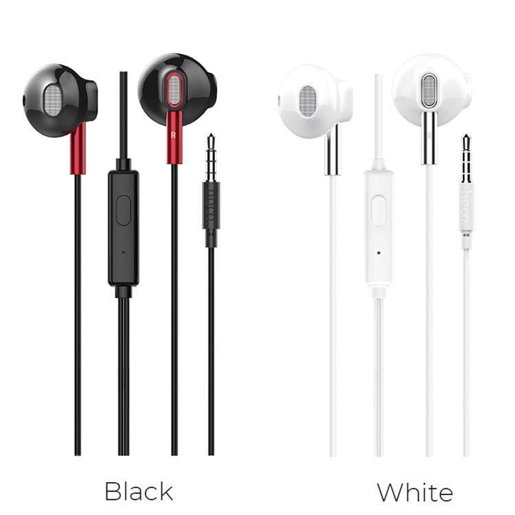 HOCO M57 Universal 3.5mm Wired Control Earphones with Mic HIFI Audio Stereo Headphone - Black-4