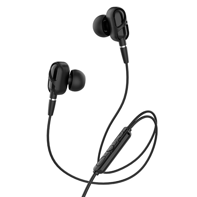 HOCO M62 3.5mm In-ear Stereo Earphone with Microphone for iPhone Samsung - Black-3