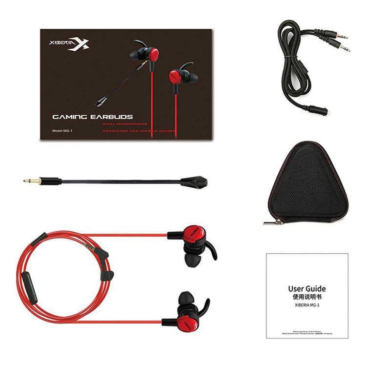 XIBERIA MG-1 Sweatproof Wired 3.5mm In-ear Earphone with Detachable Mic for PS4 Computer XBOX ONE-12