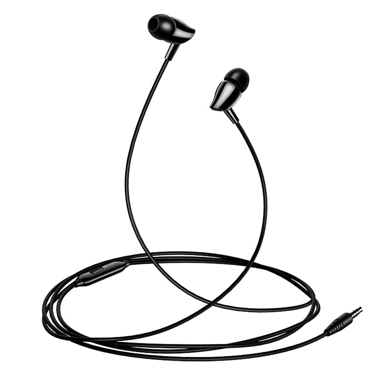 USAMS EP-37 In-ear Electroplating Cord Headphones 1.2m - Black