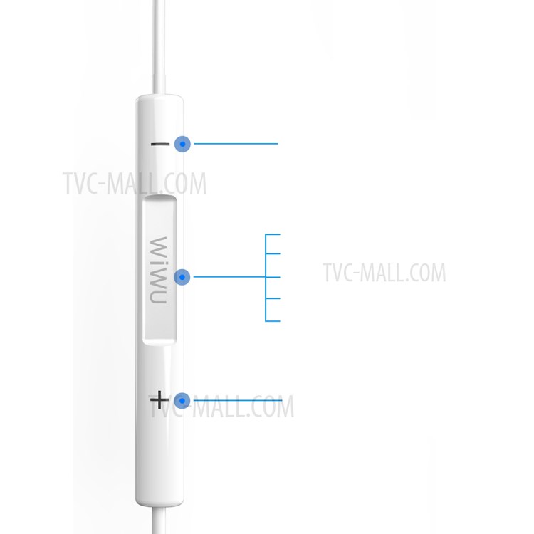 WIWU Auricolari Singolo Trasduttore 303 MFI Fulmine Certificato 8pin In-linea Di Controllo-3