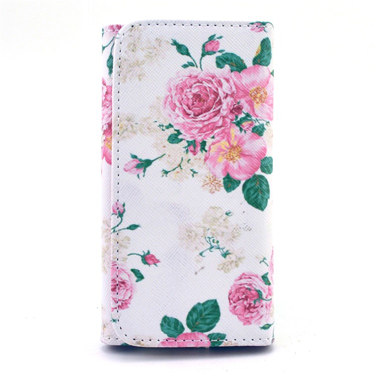 

Pretty Peony Leather Pouch Case for iPhone 6 6s / Samsung A3 S4 / LG G2, Size: 13.8 x 7 x 1.5cm