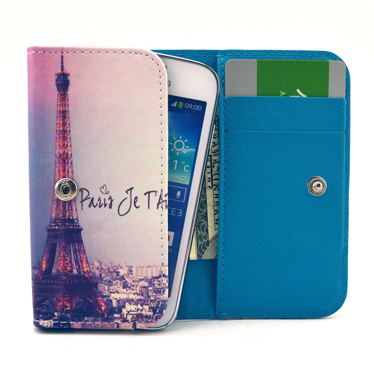 Eiffel Tower Universal Leather Pouch Case for iPhone 6/6s Galaxy S6/S6 edge, Size: 14.4 x 7.5 x 1.5cm-5