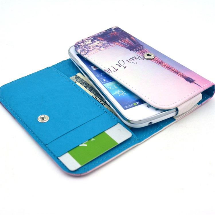 Eiffel Tower Universal Leather Pouch Case for iPhone 6/6s Galaxy S6/S6 edge, Size: 14.4 x 7.5 x 1.5cm-6
