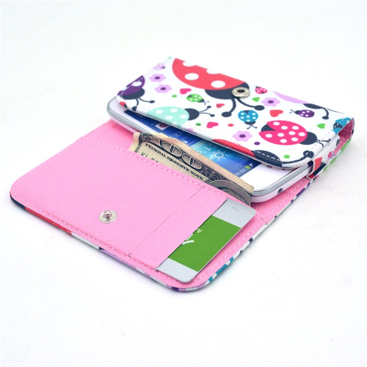 Ladybugs Universal Leather Pouch Case for iPhone 6/6s Galaxy S6/S6 edge, Size: 14.4 x 7.5 x 1.5cm-4