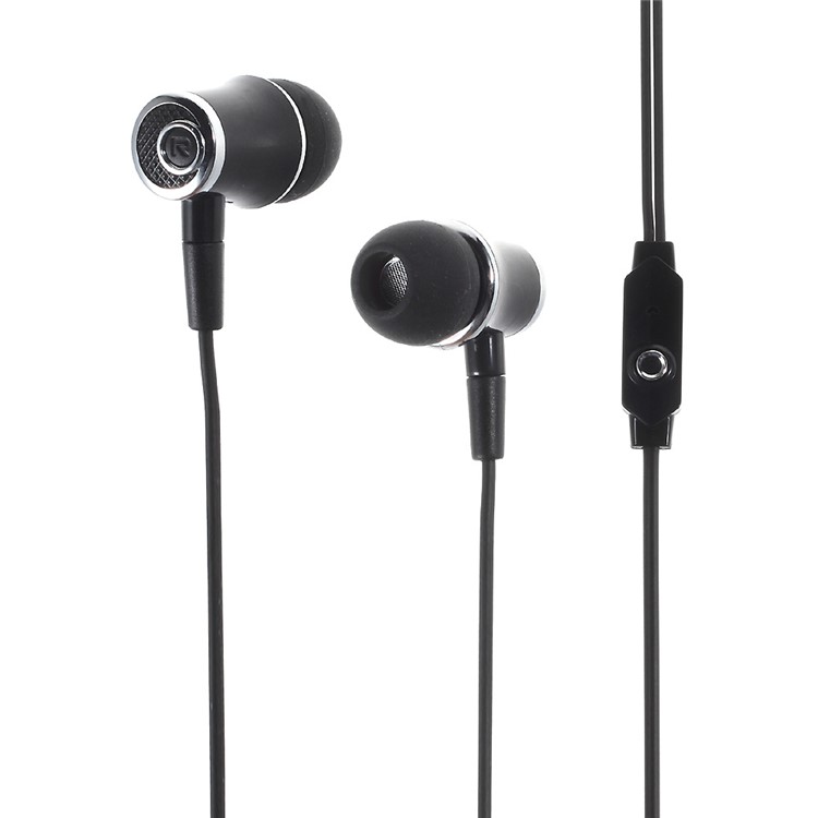 Écouteur intra-auriculaire LANGSTON R21 3.5mm avec microphone pour iPhone Samsung Sony - Noir-1
