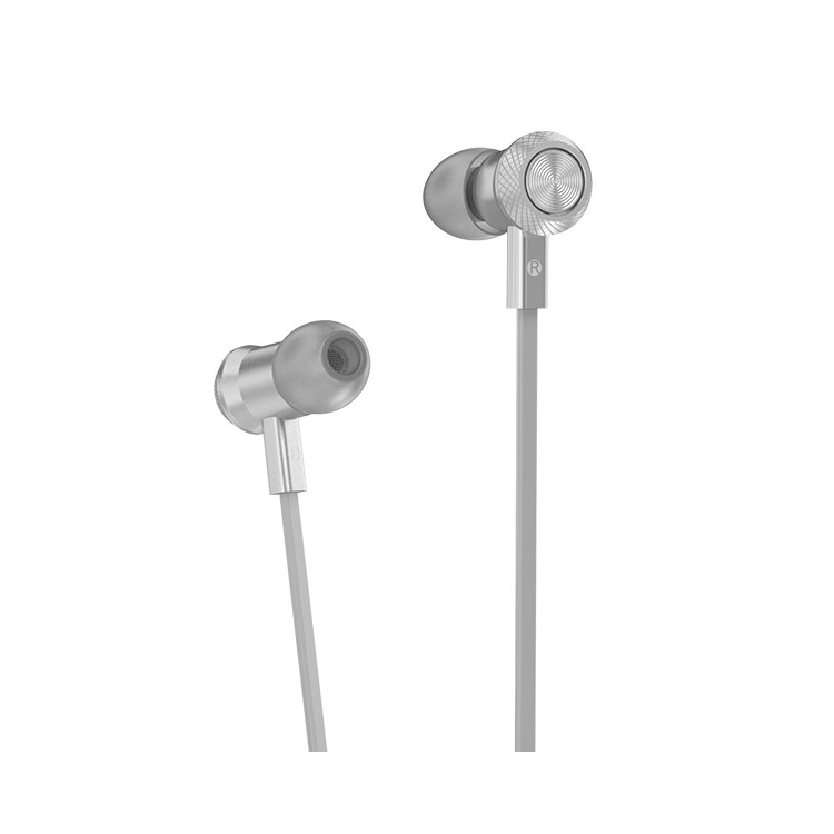 HOCO M7 Metal Wired In-ear Earphone with Remote Control for iPhone Samsung - Silver Color-1