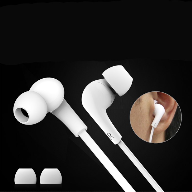 USAMS Leo Serie 3,5 Mm In-Ear-Stereo-Flat-Style Verdrahteter Kopfhörer Mit Mikrofon Für Iphone / Ipad / Samsung (1,2 M) - Weiß-4