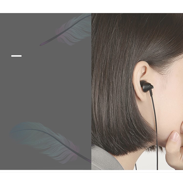 ROCK Y1 Stereo In-ear HiFi Earphone with Remote Control - Black-2