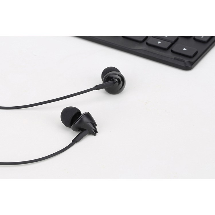 ROCK Y1 Stereo In-ear HiFi Earphone with Remote Control - Black-4