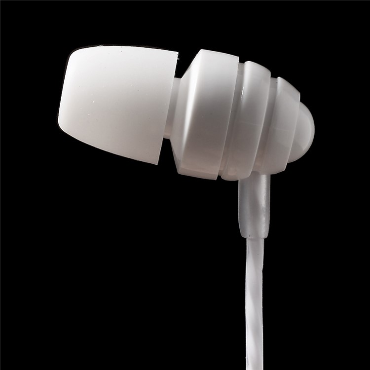 PINZUN EJ-005 3.5mm In-ear Earphone with Mic Volume Control for iPhone Samsung - White-1