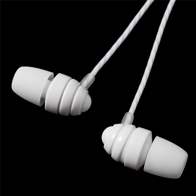 PINZUN EJ-005 3.5mm In-ear Earphone with Mic Volume Control for iPhone Samsung - White-1