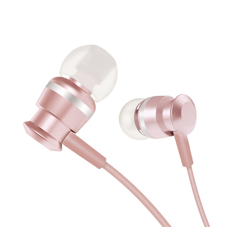 

JOYROOM EL122 Metal Music 3.5mm In-ear Earphone Headset with Mic - Rose Gold Color