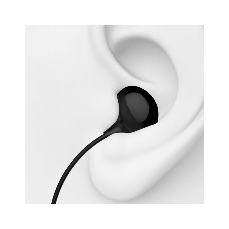 USAMS EP-9 3.5mm In-ear Earphone with Microphone for iPhone Samsung - Black-2