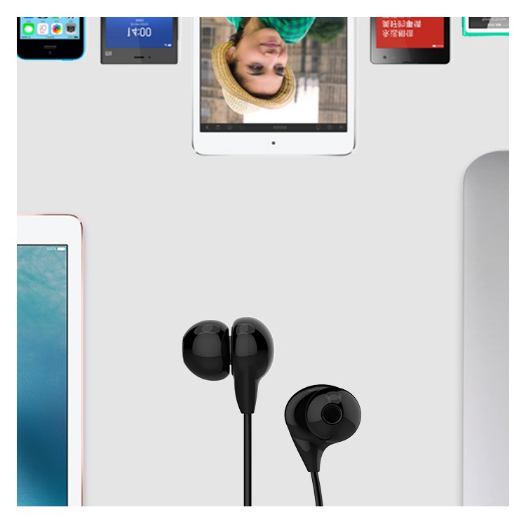 USAMS EP-9 3.5mm In-ear Earphone with Microphone for iPhone Samsung - Black-3