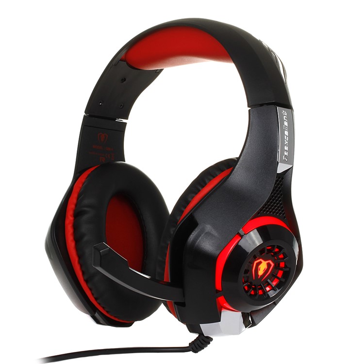 BEEXCELLENT GM-1 3.5mm Over-Ear Gaming Headphone with Mic & LED Light - Red-10