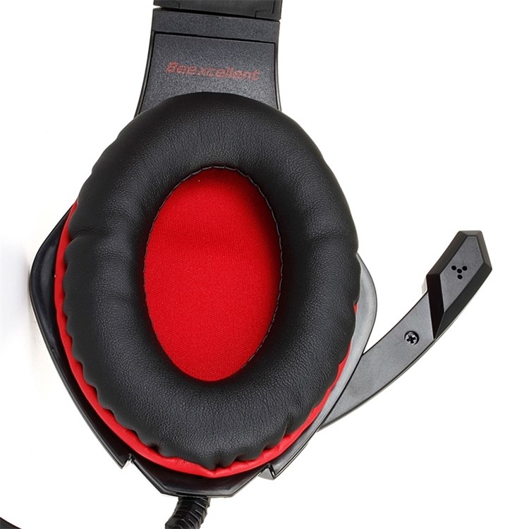 BEEXCELLENT GM-1 3.5mm Over-Ear Gaming Headphone with Mic & LED Light - Red-5
