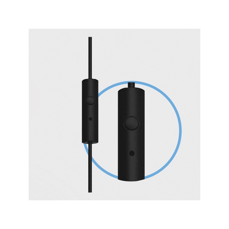 INHON M1 Wired 3.5mm In-ear HiFi Earphone Headphone with Mic for iPhone Samsung etc - Black-3