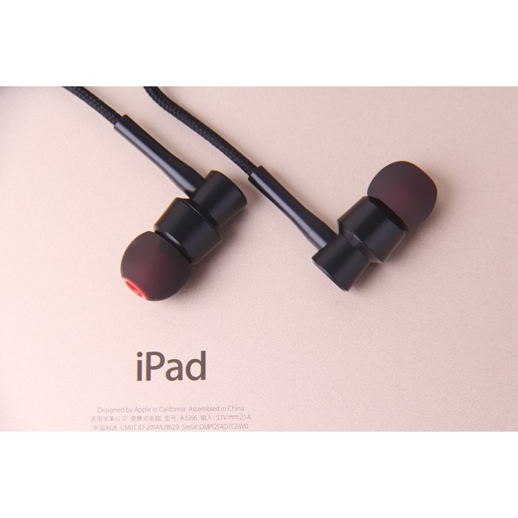 INHON M1 Wired 3.5mm In-ear HiFi Earphone Headphone with Mic for iPhone Samsung etc - Black-6