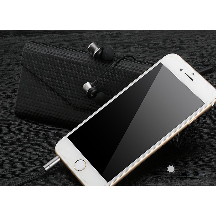 USAMS EP-10 3.5mm High Fidelity Aluminum Alloy In-ear Earphone for iPhone Samsung - Grey-3