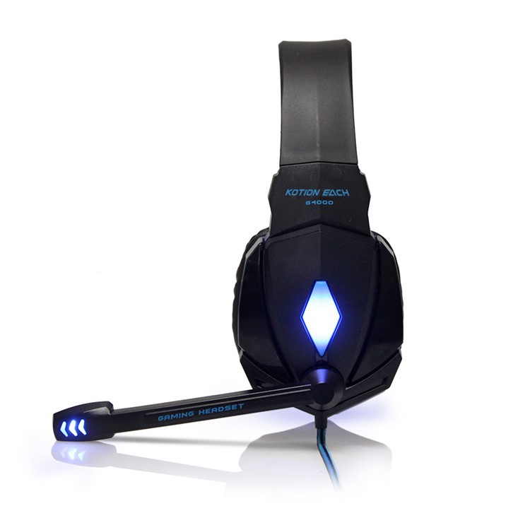 KOTION EACH G4000 Mega Bass Wired Gaming Headset mit Mic - Schwarz / Blau-19