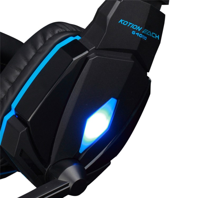 KOTION EACH G4000 Mega Bass Wired Gaming Headset mit Mic - Schwarz / Blau-23