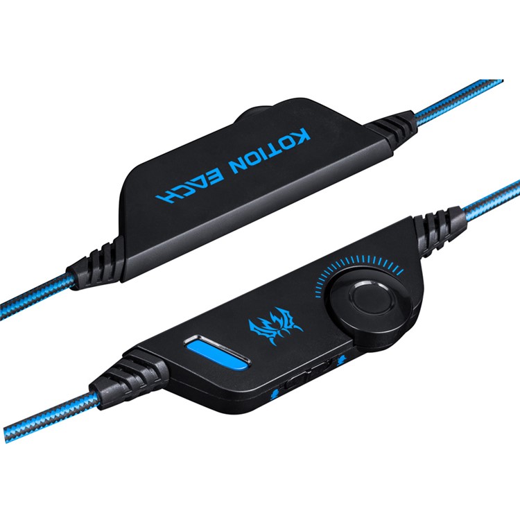 KOTION EACH G4000 Mega Bass Wired Gaming Headset mit Mic - Schwarz / Blau-24