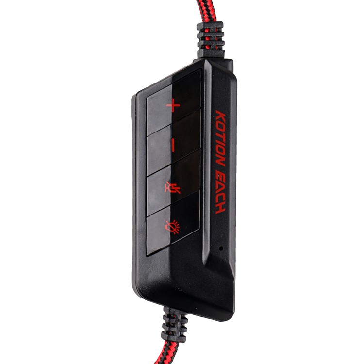 EACH G4000 PC Gaming Stereo Headset Kopfhörer mit Lautstärkeregler Mikrofon - Rot-10