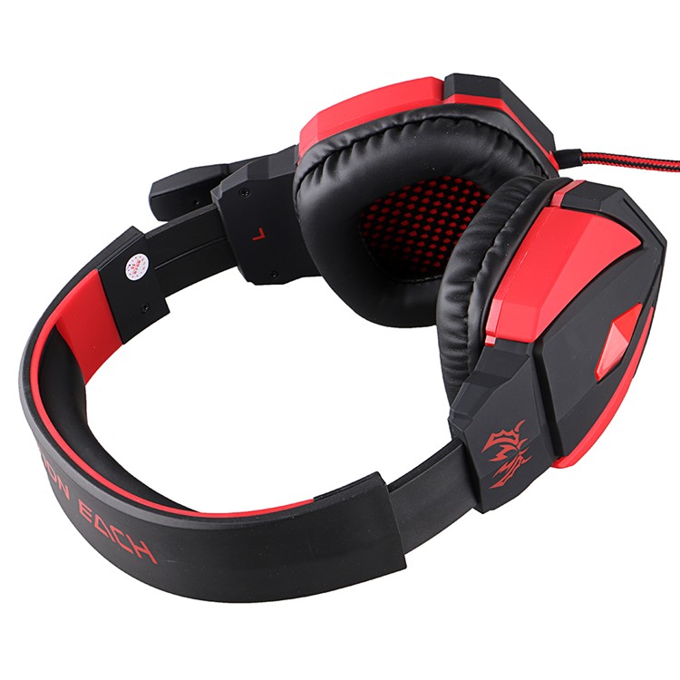 EACH G4000 PC Gaming Stereo Headset Kopfhörer mit Lautstärkeregler Mikrofon - Rot-7