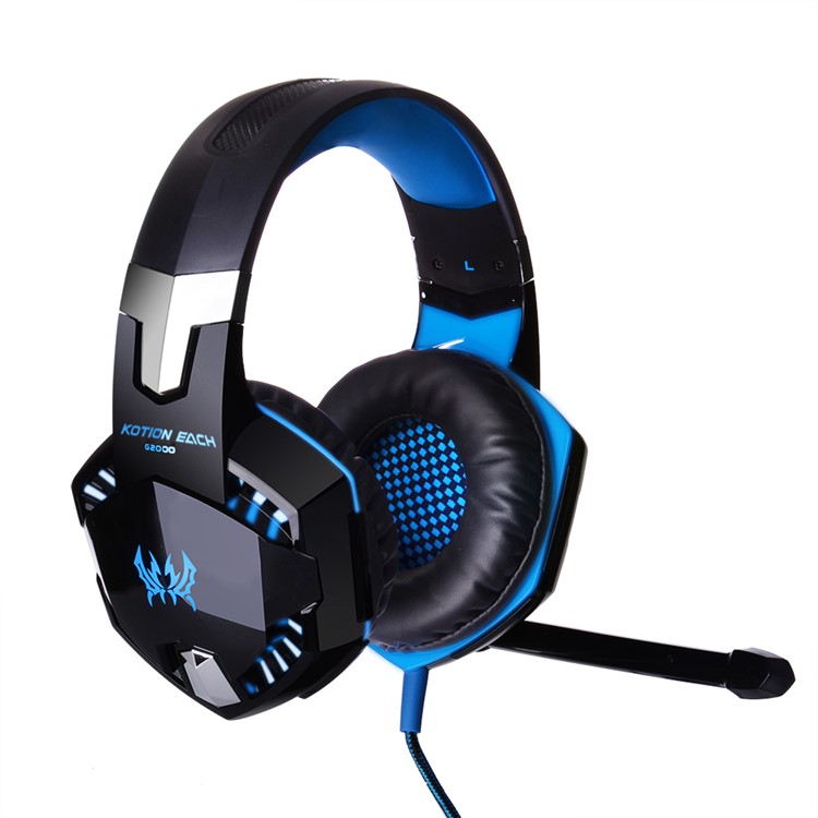 JEDER G2000 Over-Ear-Stereo-Bass-Gaming-Kopfhörer Für PC-Spiel - Blau-3