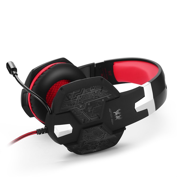 KOTION EACH G1000 Professional 3.5mm PC Gaming Stereo Headset Headphone with Mic LED Light - Red-2