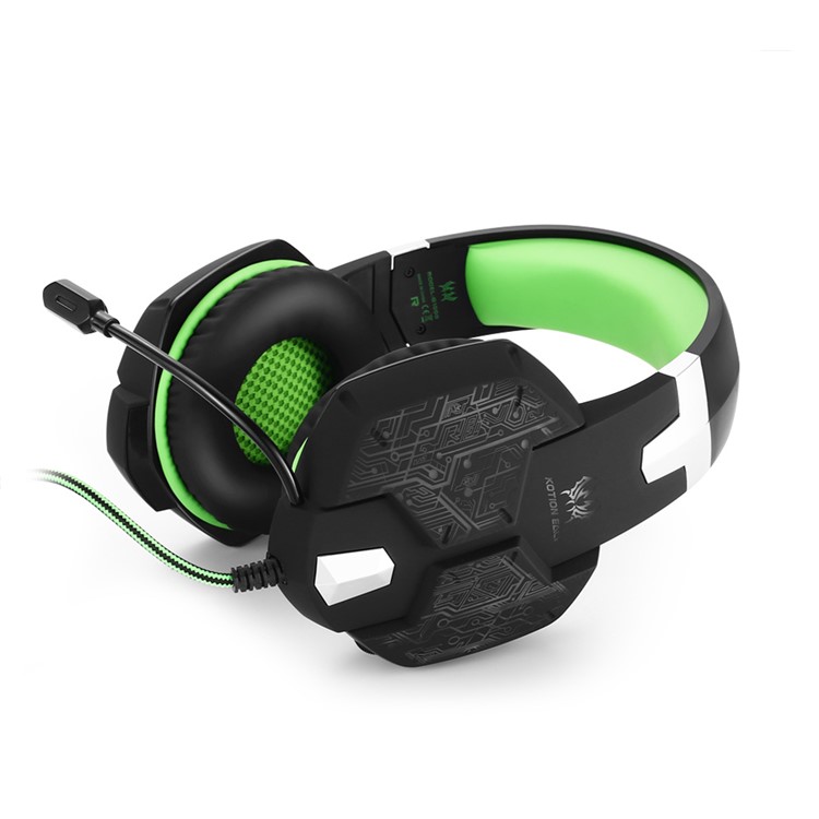 KOTION JEDER G1000 Professionelle 3,5-mm-PC-Gaming-Stereo-Kopfhörer Mit Mikrofon LED-Licht - Grün-2