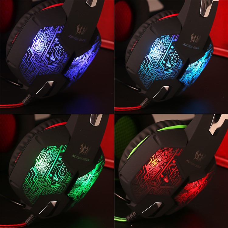 KOTION JEDER G1000 Professionelle 3,5-mm-PC-Gaming-Stereo-Kopfhörer Mit Mikrofon LED-Licht - Grün-8